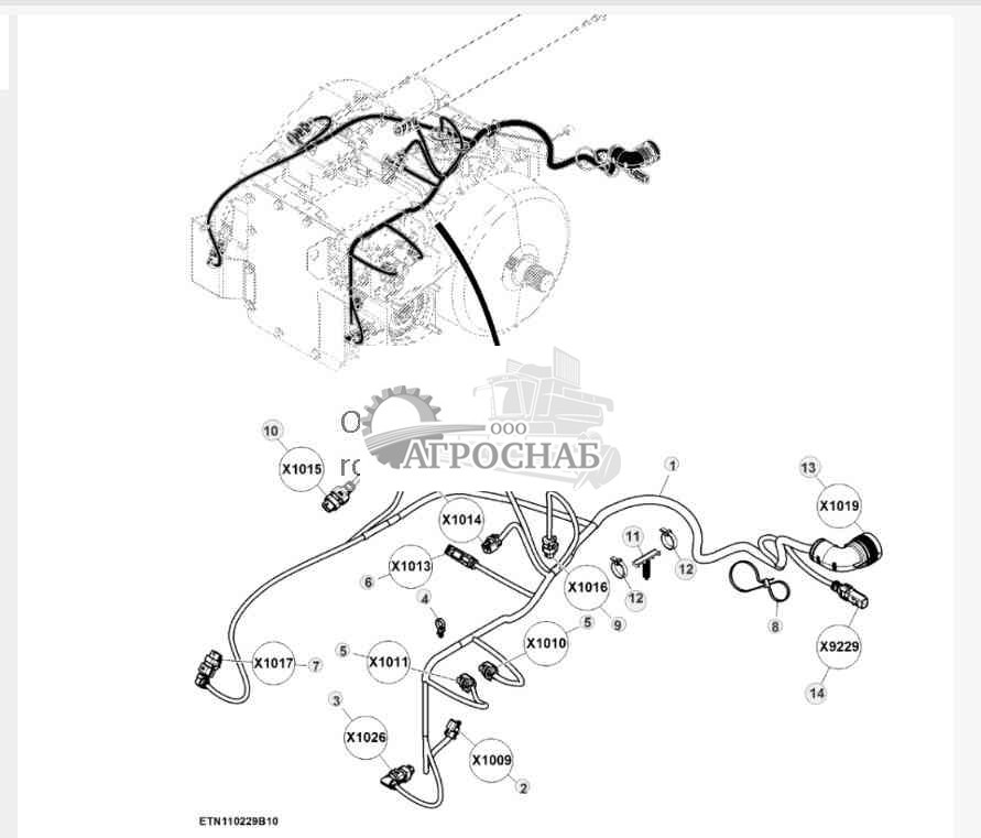 Жгут проводов трансмиссии, 25 kmh 